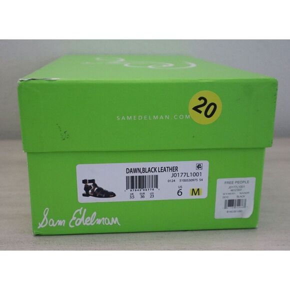 Free People x Sam Edelman Womens Sz 6M Black Leather Dawn Fisherman Sandals - Picture 13 of 13